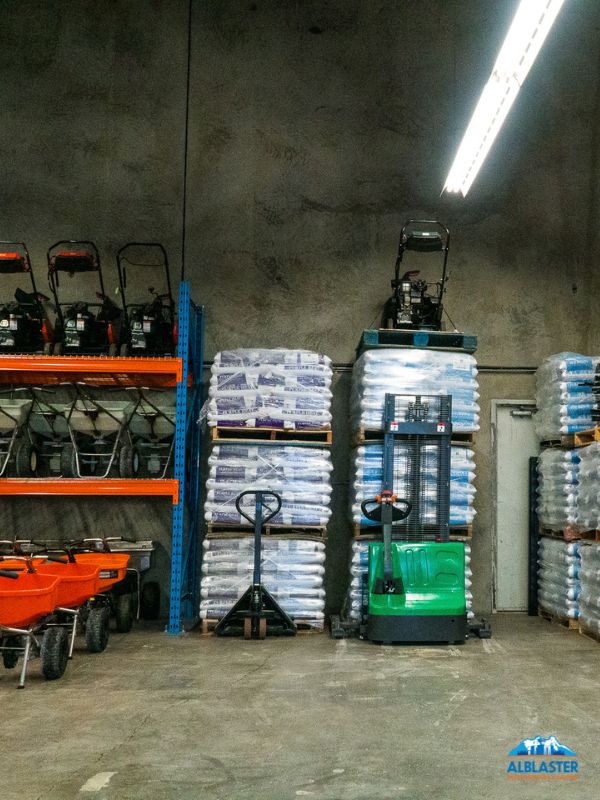 Alblaster snow removal truck