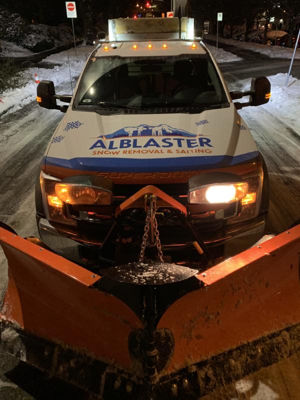 Alblaster snow removal truck