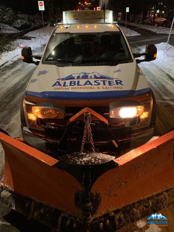 Alblaster snow removal truck